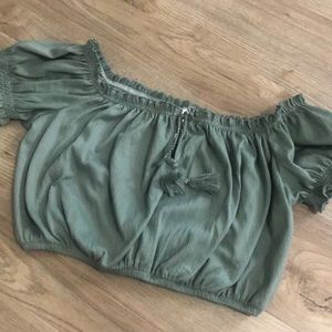 H&M NWT Off The Shoulder Crop Top